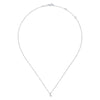 14K White Gold Diamond L Initial Pendant Necklace - NK4577L-W45JJ-Gabriel & Co.-Renee Taylor Gallery