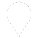 14K White Gold Diamond L Initial Pendant Necklace - NK4577L-W45JJ-Gabriel & Co.-Renee Taylor Gallery