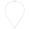 14K White Gold Diamond M Initial Pendant Necklace - NK4577M-W45JJ-Gabriel & Co.-Renee Taylor Gallery