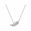 14K White Gold Diamond Leaf Pendant Necklace - NK4627W45JJ-Gabriel & Co.-Renee Taylor Gallery