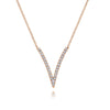 14K Rose Gold Diamond Chevron Necklace - NK4720K45JJ-Gabriel & Co.-Renee Taylor Gallery