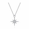 14K White Gold Diamond Starburst Pendant Necklace - NK4847W45JJ-Gabriel & Co.-Renee Taylor Gallery