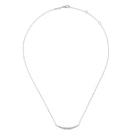 14K White Gold Curved Diamond Bar Necklace - NK4879W45JJ-Gabriel & Co.-Renee Taylor Gallery