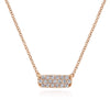 14K Rose Gold Rectangular Diamond Pendant Necklace - NK4943K45JJ-Gabriel & Co.-Renee Taylor Gallery