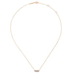 14K Rose Gold Rectangular Diamond Pendant Necklace - NK4943K45JJ-Gabriel & Co.-Renee Taylor Gallery