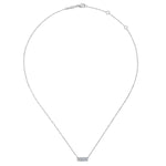 14K White Gold Pave Diamond Bar Necklace - NK4943W45JJ-Gabriel & Co.-Renee Taylor Gallery