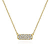 14K Yellow Gold Rectangular Diamond Pendant Necklace - NK4943Y45JJ-Gabriel & Co.-Renee Taylor Gallery