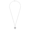 25 inch 14K White Gold Diamond Pavé Starburst Pendant Necklace - NK5308W45JJ-Gabriel & Co.-Renee Taylor Gallery