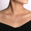 14K White Gold Round Pavé Diamond Disc Pendant Necklace - NK5332W45JJ-Gabriel & Co.-Renee Taylor Gallery