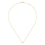 14K Yellow Gold V Shaped Diamond Bar Necklace - NK5423Y45JJ-Gabriel & Co.-Renee Taylor Gallery