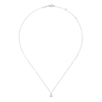 14K White Gold Diamond Anchor Pendant Necklace - NK5437W45JJ-Gabriel & Co.-Renee Taylor Gallery