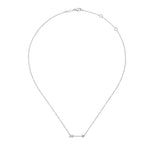 14K White Gold Diamond Arrow Necklace - NK5448W45JJ-Gabriel & Co.-Renee Taylor Gallery