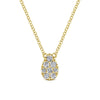 14K Yellow Gold Diamond Teardrop Pendant Necklace - NK5706Y45JJ-Gabriel & Co.-Renee Taylor Gallery