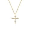 14K Yellow Gold Sculpted Diamond Cross Pendant Necklace - NK5728Y45JJ-Gabriel & Co.-Renee Taylor Gallery