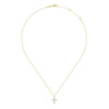 14K Yellow Gold Sculpted Diamond Cross Pendant Necklace - NK5728Y45JJ-Gabriel & Co.-Renee Taylor Gallery