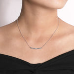 14K White Gold Round and Baguette Diamond Curved Bar Necklace - NK5791W45JJ-Gabriel & Co.-Renee Taylor Gallery