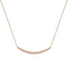 14K Rose Gold Curved Bar Necklace with Round Diamonds - NK5796K45JJ-Gabriel & Co.-Renee Taylor Gallery