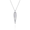 14K White Gold Open Teardrop Diamond Pendant Necklace - NK5814W45JJ-Gabriel & Co.-Renee Taylor Gallery