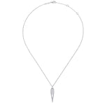 14K White Gold Open Teardrop Diamond Pendant Necklace - NK5814W45JJ-Gabriel & Co.-Renee Taylor Gallery