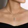 14K White Gold Open Teardrop Diamond Pendant Necklace - NK5814W45JJ-Gabriel & Co.-Renee Taylor Gallery