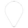 14K White Gold Curved Pavé Diamond Bar Necklace - NK5989W45JJ-Gabriel & Co.-Renee Taylor Gallery