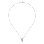 14K White Gold Inverted Teardrop Diamond Pendant Necklace - NK6013W45JJ-Gabriel & Co.-Renee Taylor Gallery