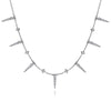 14K White Gold Alternating Diamond Spike Necklace - NK6019W45JJ-Gabriel & Co.-Renee Taylor Gallery
