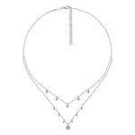 14k White Gold Layered Diamond Charm Drop Necklace - NK6066W45JJ-Gabriel & Co.-Renee Taylor Gallery