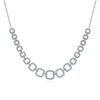 14K White Gold Diamond Pavé Graduating Square Link Necklace - NK6072W45JJ-Gabriel & Co.-Renee Taylor Gallery