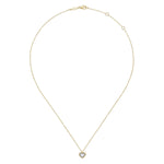 14K Yellow Gold Diamond Pavé Heart Pendant Necklace with Bujukan Frame - NK6113Y45JJ-Gabriel & Co.-Renee Taylor Gallery