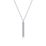 14K White Gold Diamond Drop Pendant Necklace - NK6121W45JJ-Gabriel & Co.-Renee Taylor Gallery