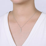 14K White Gold Diamond Drop Pendant Necklace - NK6121W45JJ-Gabriel & Co.-Renee Taylor Gallery