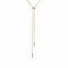 14K Yellow-White Gold Lariat Choker Necklace with Diamond Bar and Spikes - NK6123M45JJ-Gabriel & Co.-Renee Taylor Gallery