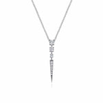 14K White Gold Diamond Spike Pendant Necklace - NK6187W45JJ-Gabriel & Co.-Renee Taylor Gallery