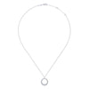 14K White Gold Diamond Circle Pendant Necklace - NK6214W45JJ-Gabriel & Co.-Renee Taylor Gallery