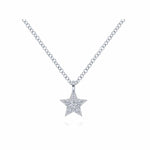 14K White Gold Diamond Star Pendant Necklace - NK6420W45JJ-Gabriel & Co.-Renee Taylor Gallery