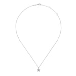 14K White Gold Diamond Star Pendant Necklace - NK6420W45JJ-Gabriel & Co.-Renee Taylor Gallery