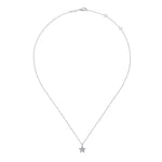 14K White Gold Diamond Star Pendant Necklace - NK6420W45JJ-Gabriel & Co.-Renee Taylor Gallery
