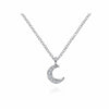 14K White Gold Diamond Pavé Moon Pendant Necklace - NK6422W45JJ-Gabriel & Co.-Renee Taylor Gallery