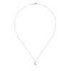 14K White Gold Diamond Pavé Moon Pendant Necklace - NK6422W45JJ-Gabriel & Co.-Renee Taylor Gallery