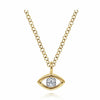 14K Yellow-White Gold Diamond Eye Pendant Necklace - NK6433M45JJ-Gabriel & Co.-Renee Taylor Gallery