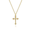 14K Yellow Gold Twisted Rope Cross Pendant Necklace - NK6492Y4JJJ-Gabriel & Co.-Renee Taylor Gallery