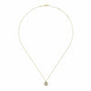14K Yellow & White Gold Round Pavé Diamond Cluster Pendant Necklace with Bezel Frame - NK6497M45JJ-Gabriel & Co.-Renee Taylor Gallery