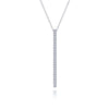 14K White Gold Diamond Pavé Bar Pendant Necklace - NK6581W45JJ-Gabriel & Co.-Renee Taylor Gallery