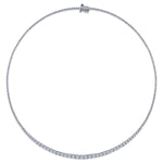 14K White Gold Graduated Diamond Necklace - NK6593W45JJ-Gabriel & Co.-Renee Taylor Gallery