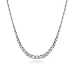 14K White Gold Graduated Diamond Necklace - NK6594W45JJ-Gabriel & Co.-Renee Taylor Gallery