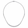 14K White Gold Graduated Diamond Necklace - NK6594W45JJ-Gabriel & Co.-Renee Taylor Gallery