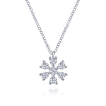 14K White Gold Diamond Pendant Necklace - NK6645W45JJ-Gabriel & Co.-Renee Taylor Gallery