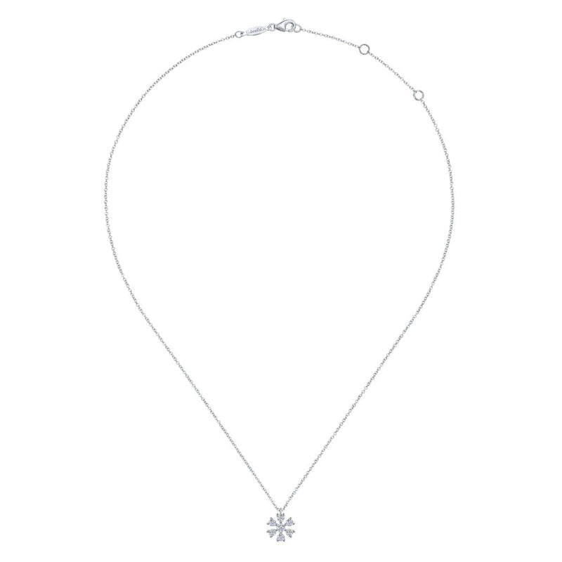 14K White Gold Diamond Pendant Necklace - NK6645W45JJ-Gabriel & Co.-Renee Taylor Gallery