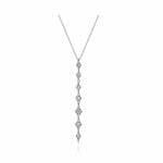 14K White Gold Diamond Rhombus Station Y Necklace - NK6649W45JJ-Gabriel & Co.-Renee Taylor Gallery